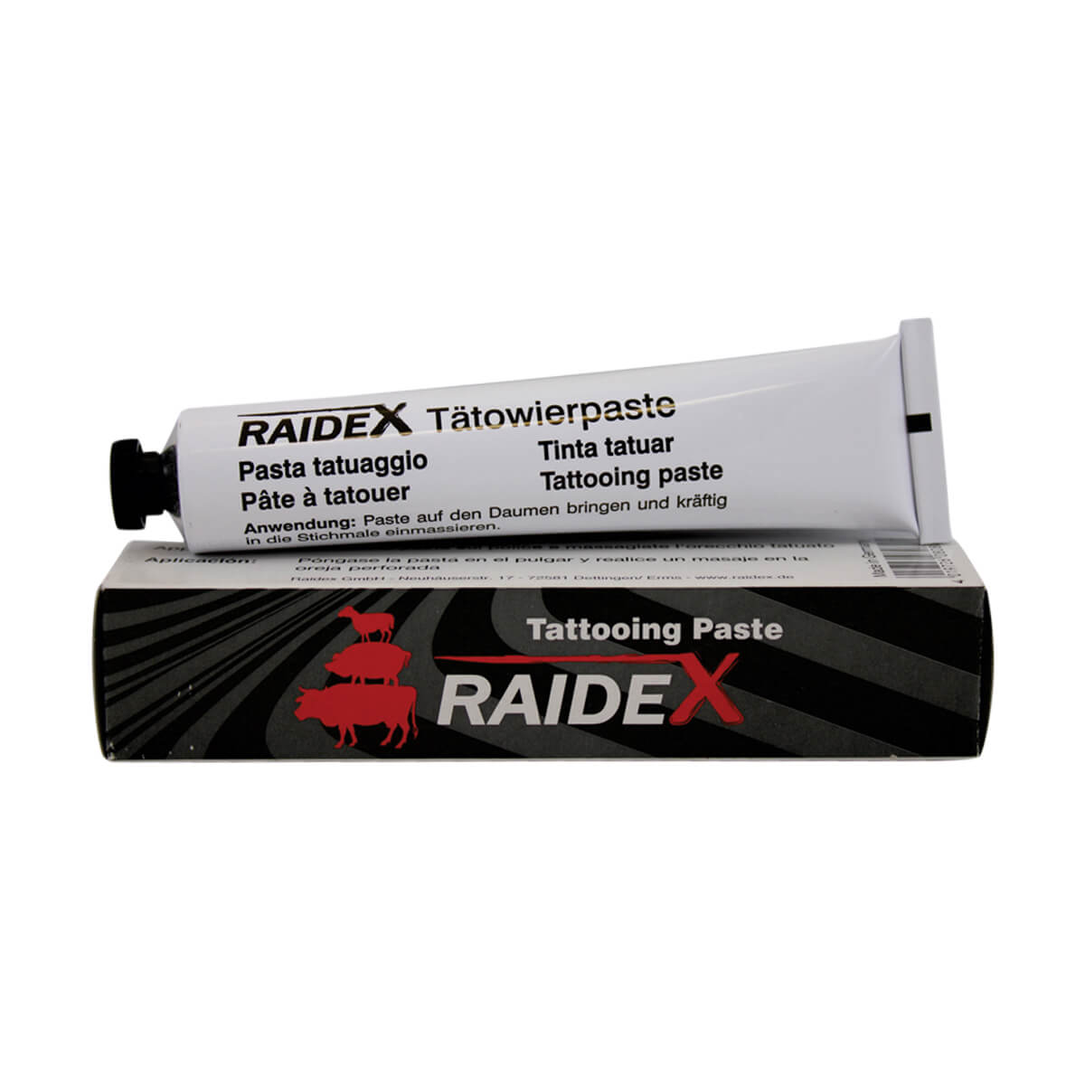 Raidex Tattoo Paste Tube - Black - 60 g