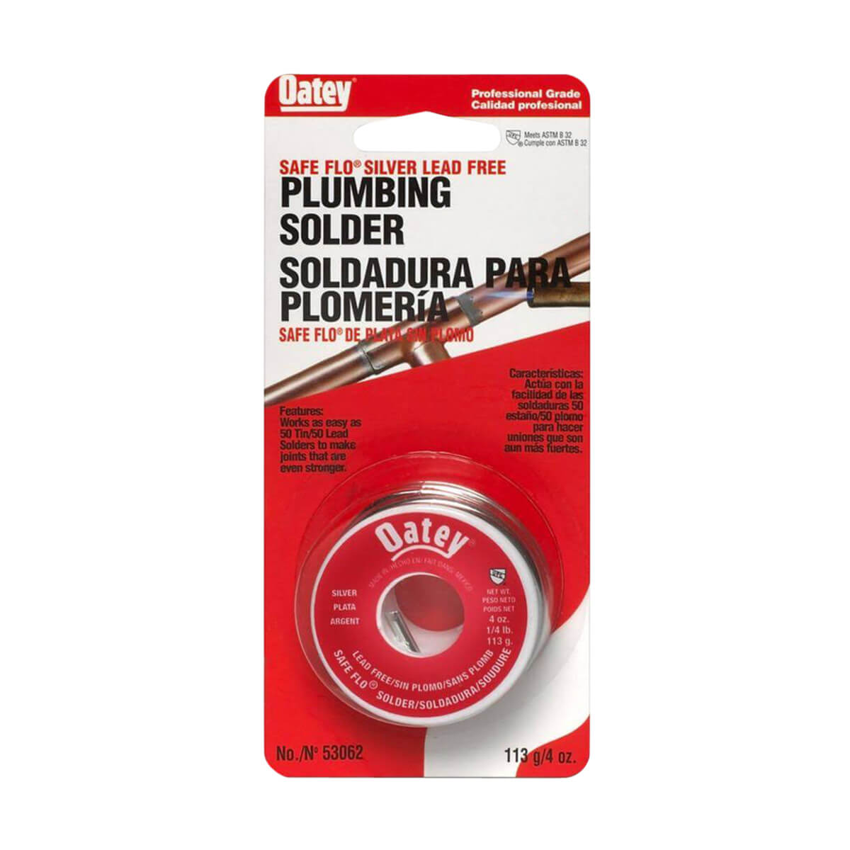 Oatey 48312 Safe-Flo Plumbing Solder Wire - 113 g