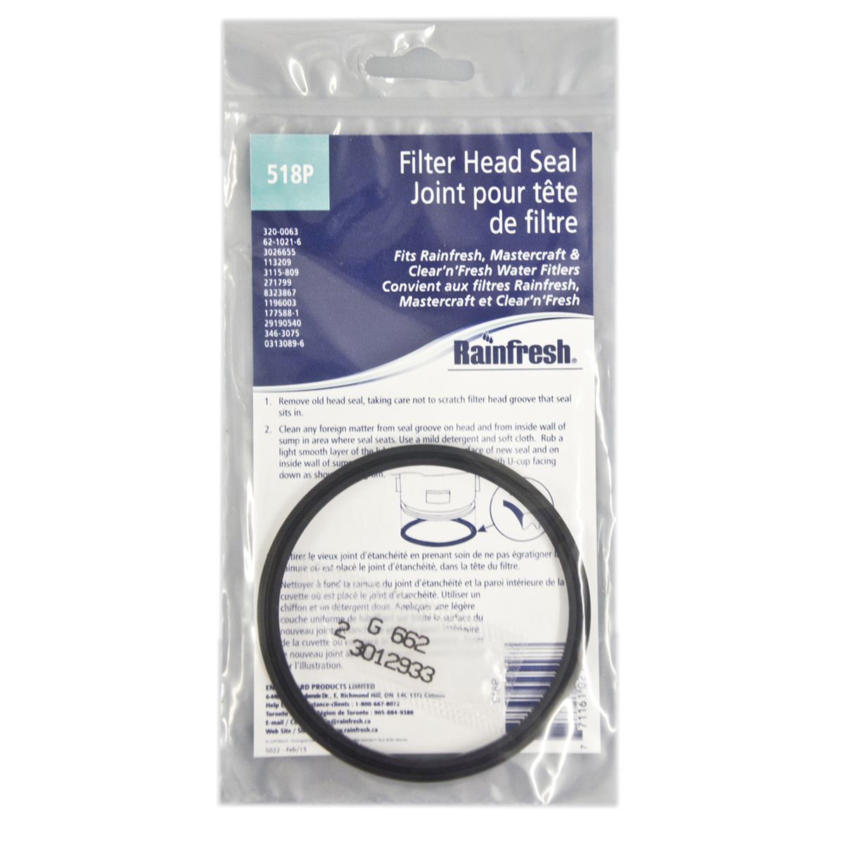 Rainfresh Filter Head Seal - 518P