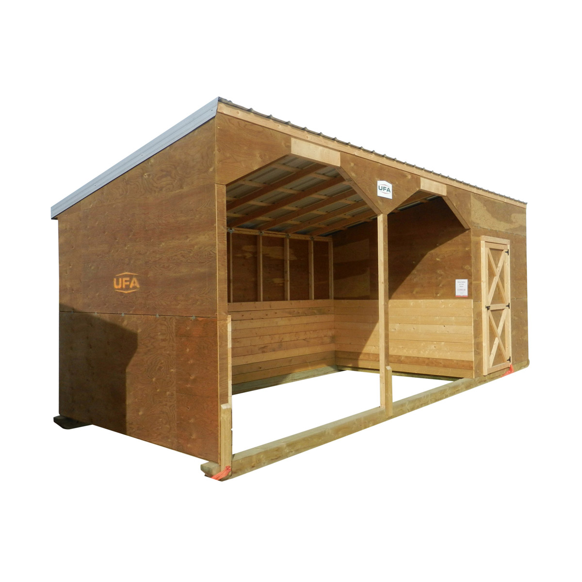 Horse Shelter with Tack Shed - 10-ft x 24-ft