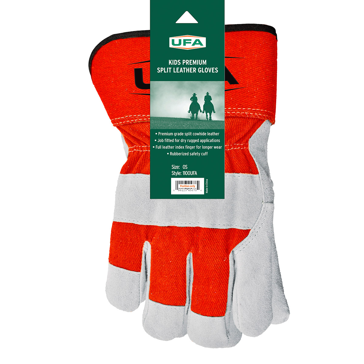 UFA Children's Premium Split Leather Gloves