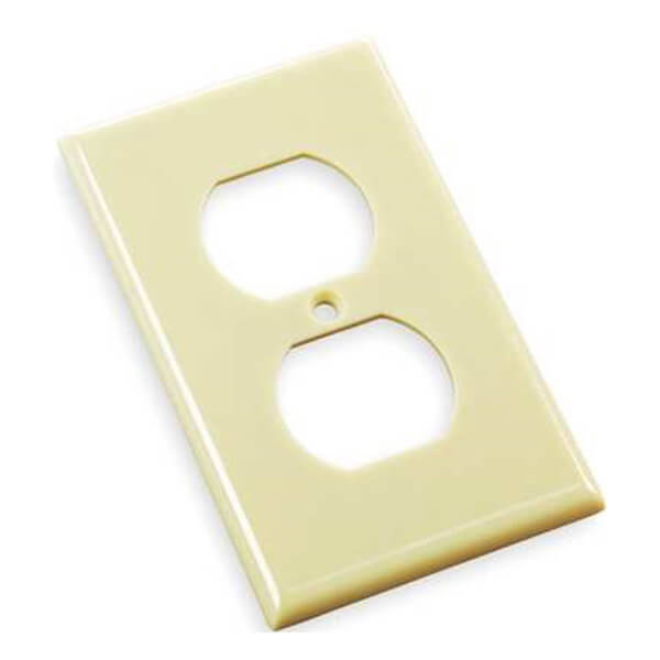 Leviton Smooth White Duplex Receptacle Wall Plate - Standard