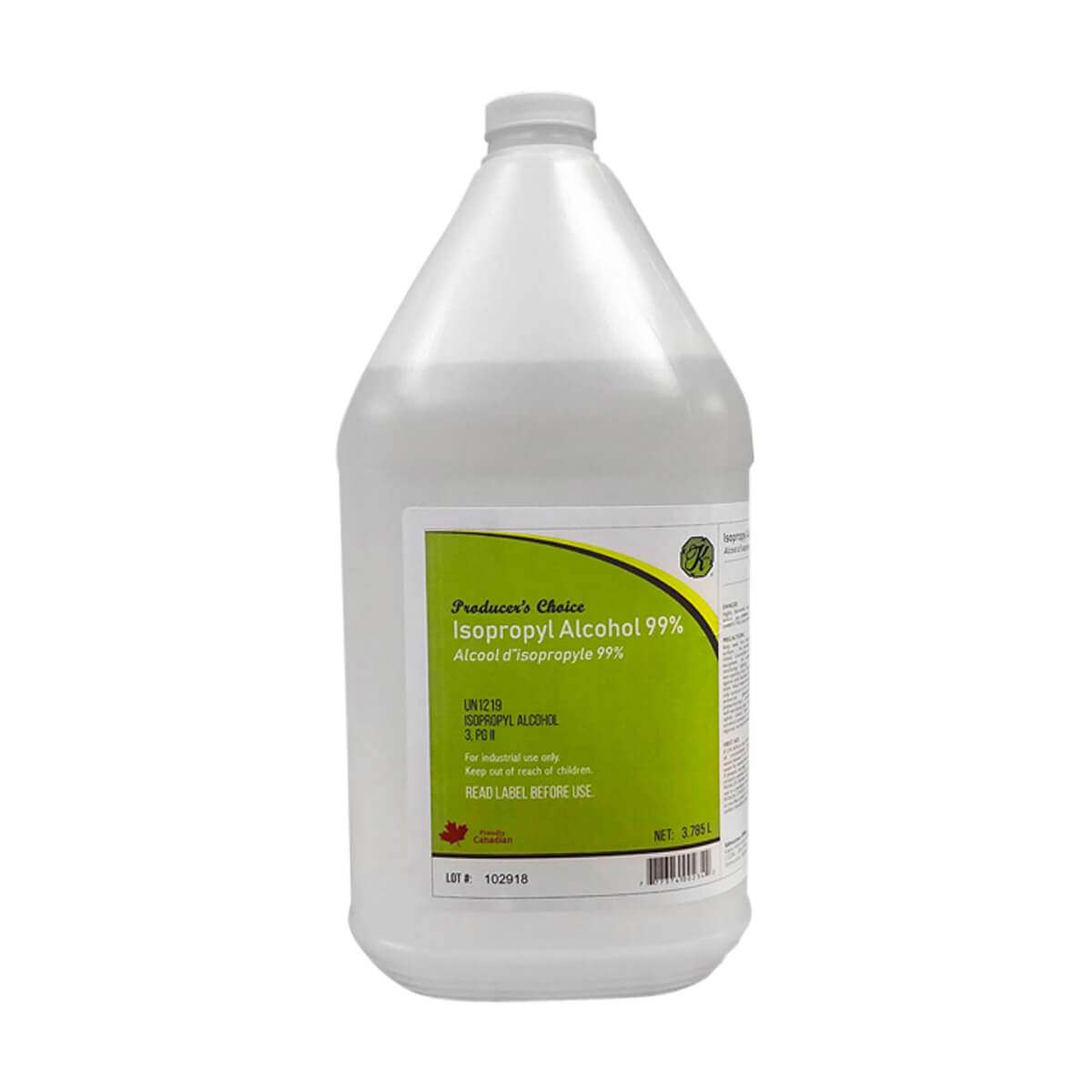 Alcohol Isopropyl 99% - 3.8 L