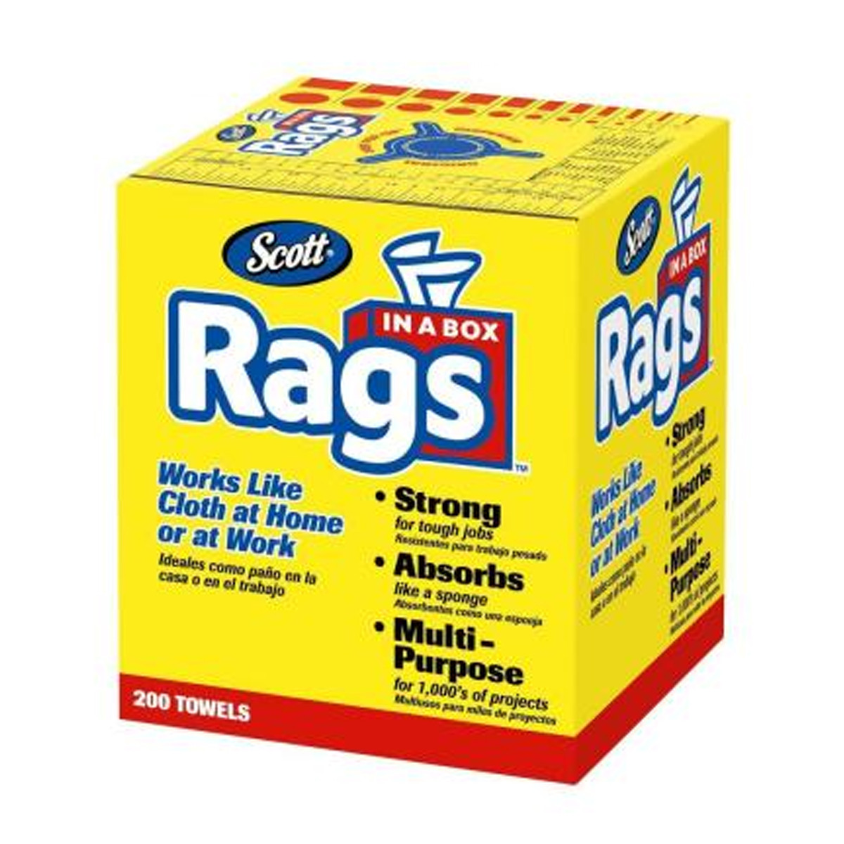 Rags In A Box - 10-in x 14-in - 200 Pack