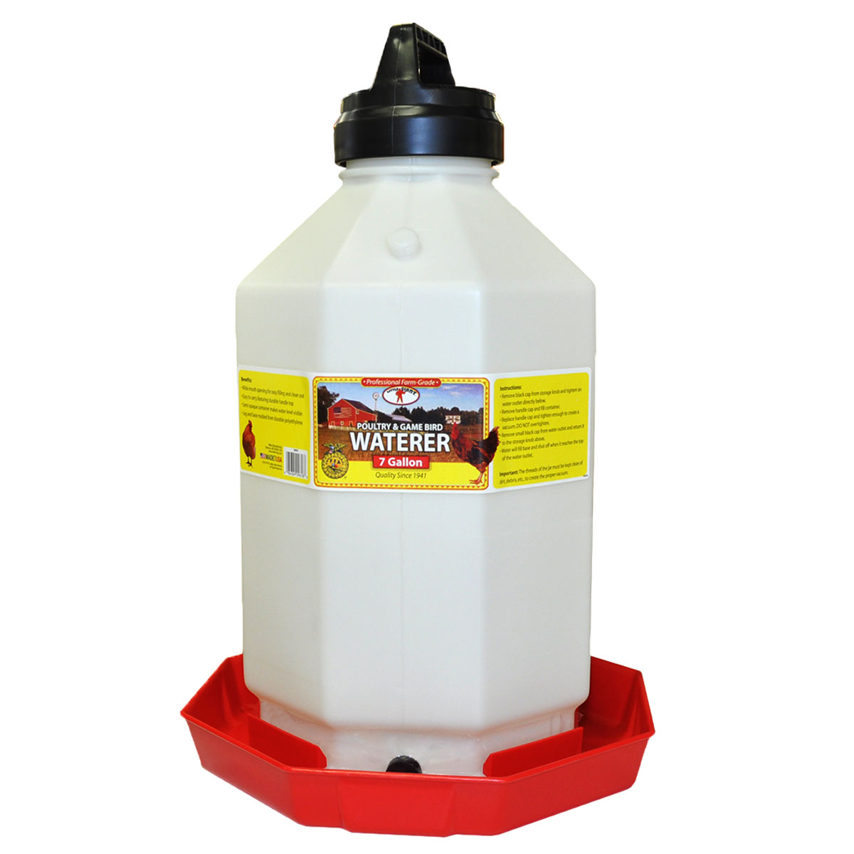 Plastic Poultry Waterer - 7 gal