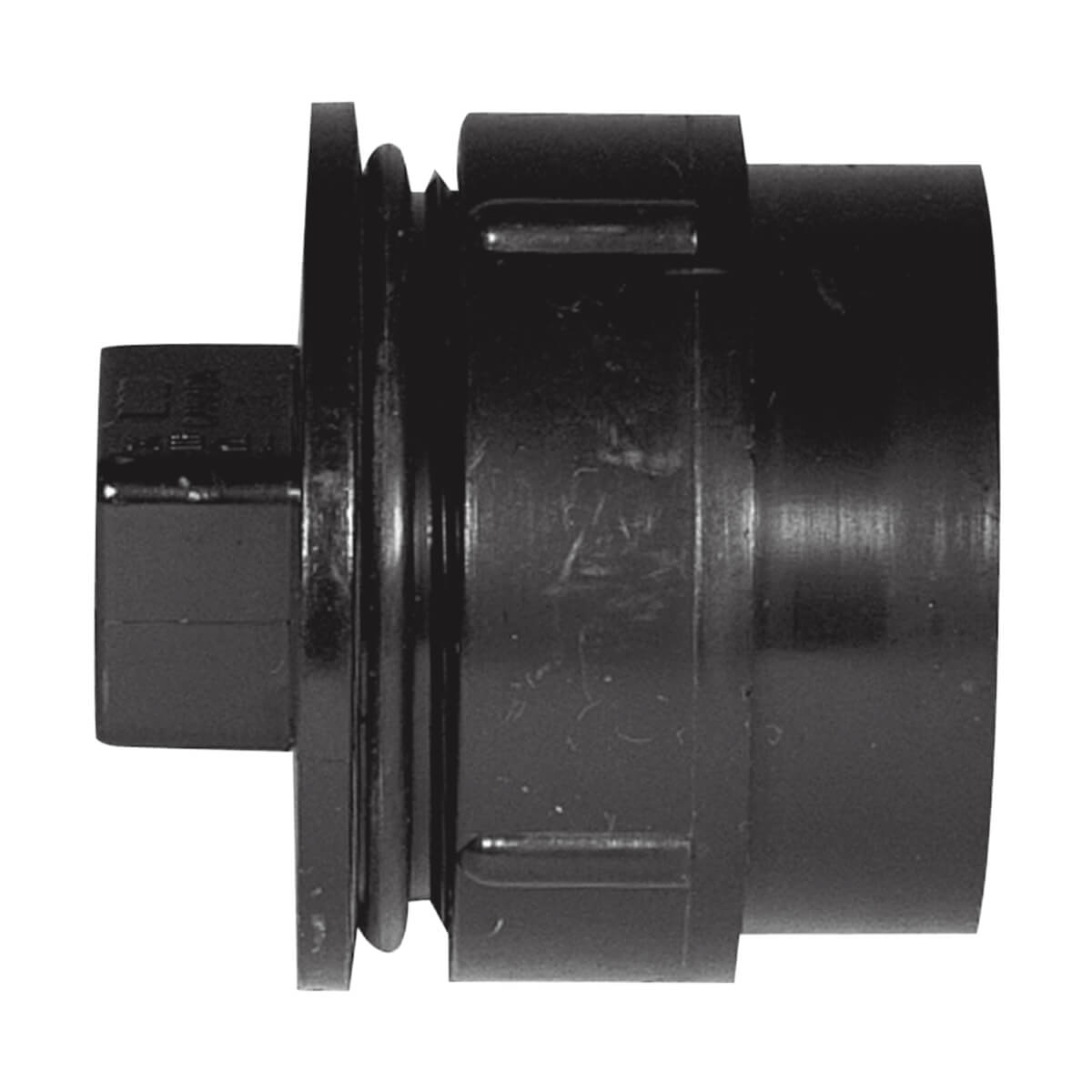 ABS-DWV Cleanout Adapter with plug - Spigot x FPT - 2-in