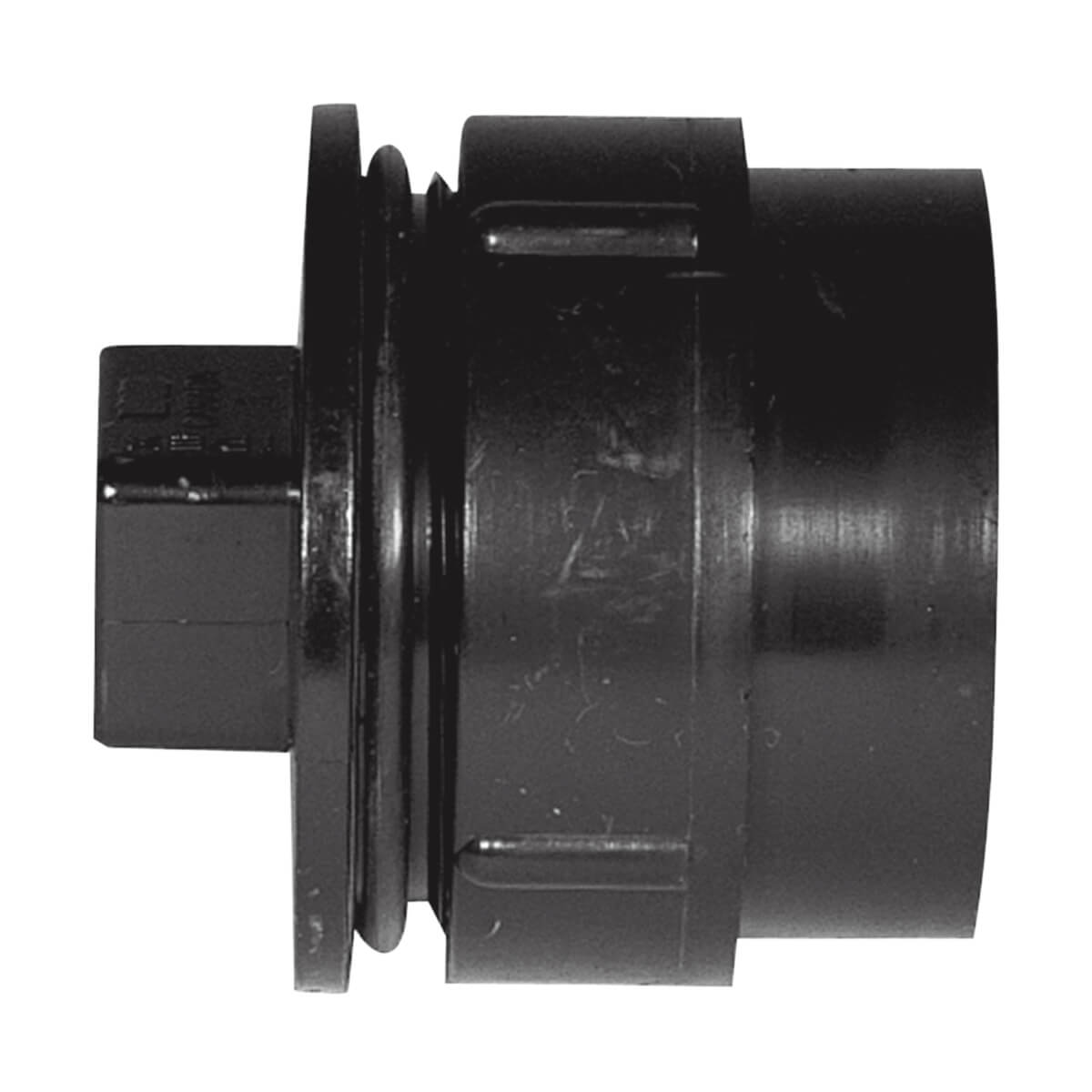 ABS-DWV Cleanout Adapter with plug - Spigot x FPT - 4-in