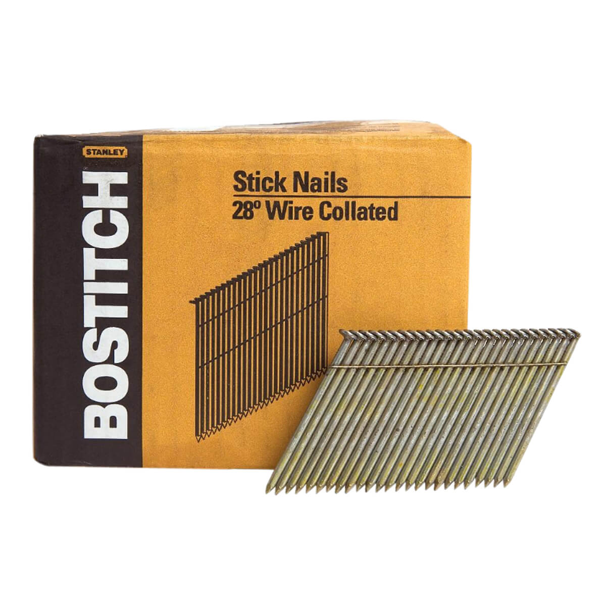 20° Wire Weld Full Round Head Stick Framing Nails - 2-3/8-in - ACQ