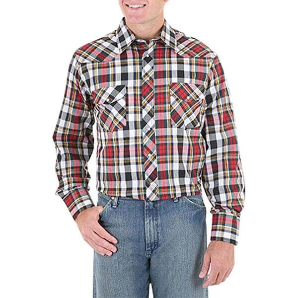 Wrangler Sport Western Plaid Shirt Wrangler Sport Western Plaid Shirt