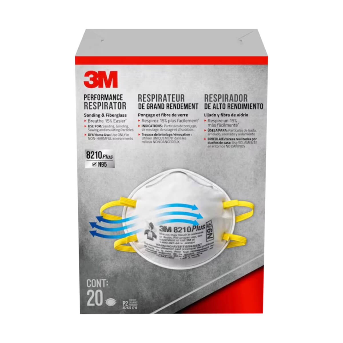 3M™ N95 Respirator Mask 8210Plus - 20 pack