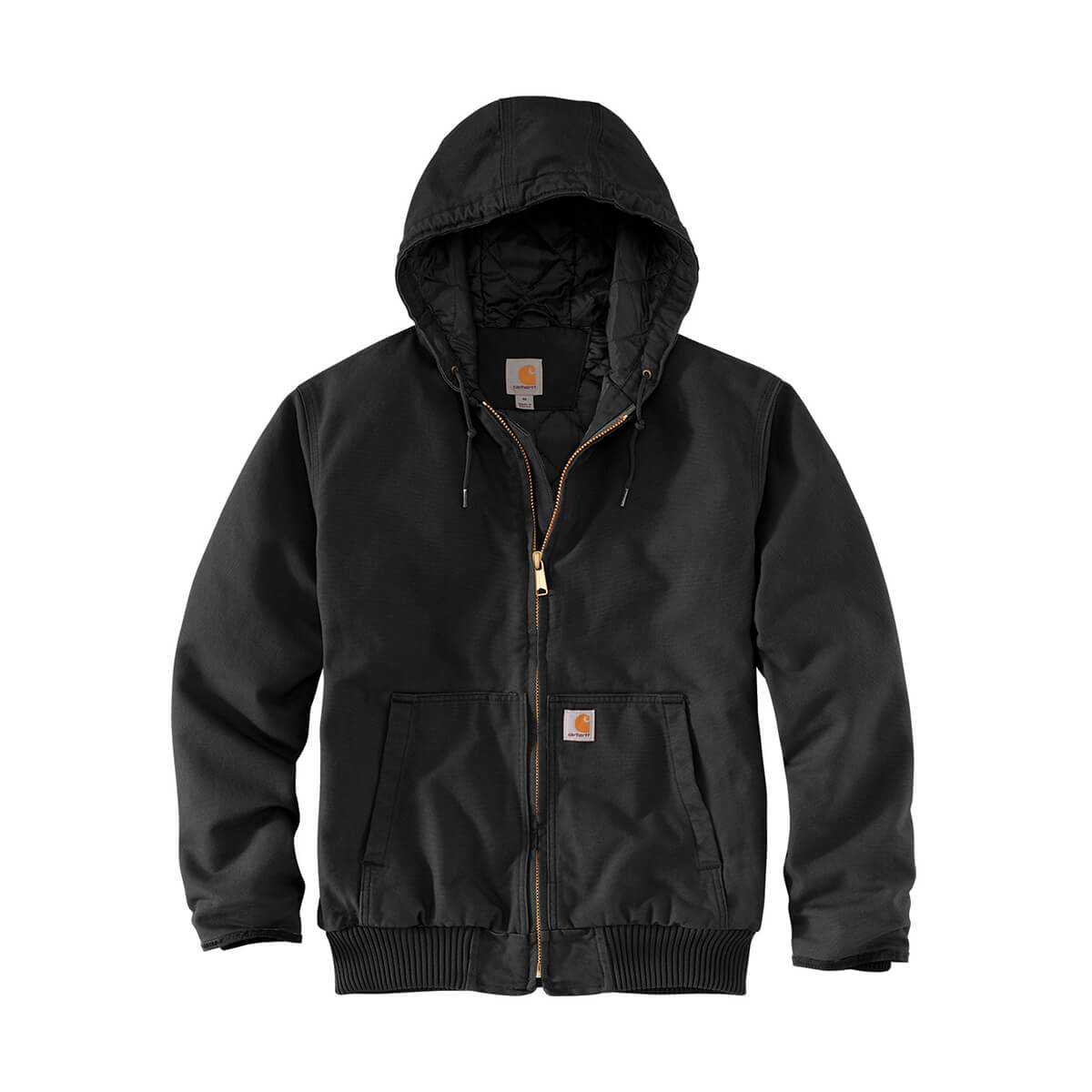 Carhartt Quilted Flannel Lined Sandstone Active Jacket - Black