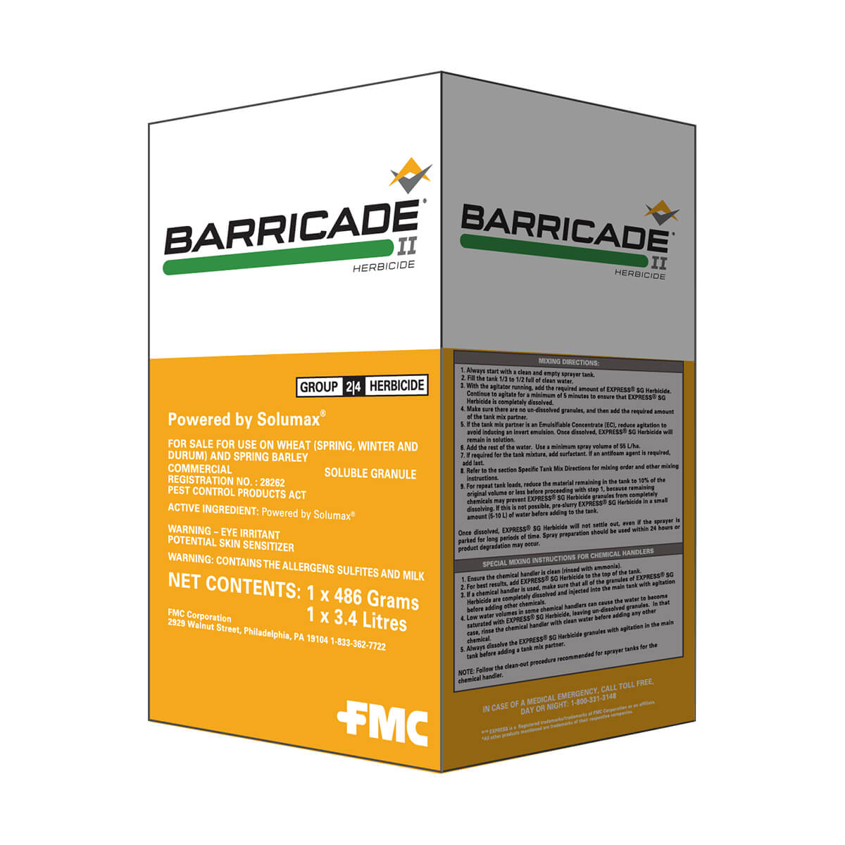 Barricade® II Herbicide - 486g + 3.4L Case