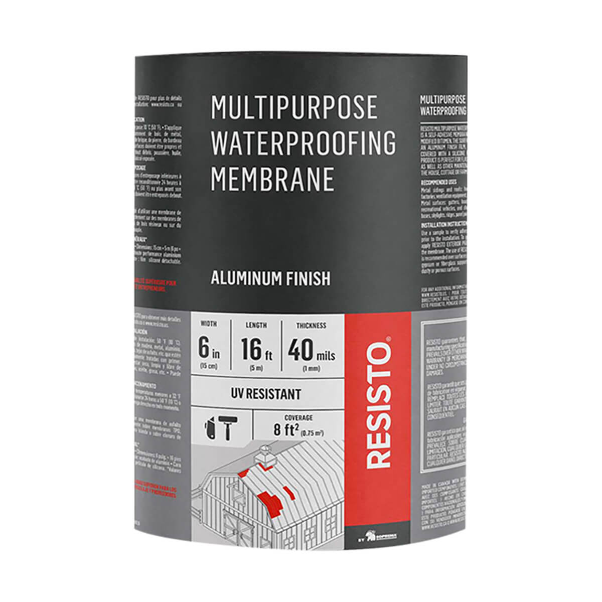 Resisto Multipurpose Waterproofing Membrane - 6-in x 16-ft