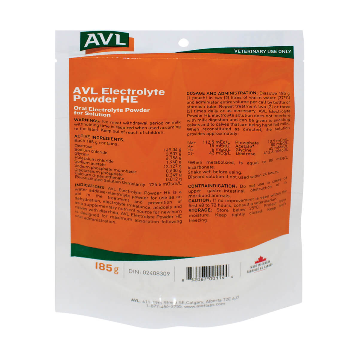 AVL Electrolyte Powder H.E. - 185 g