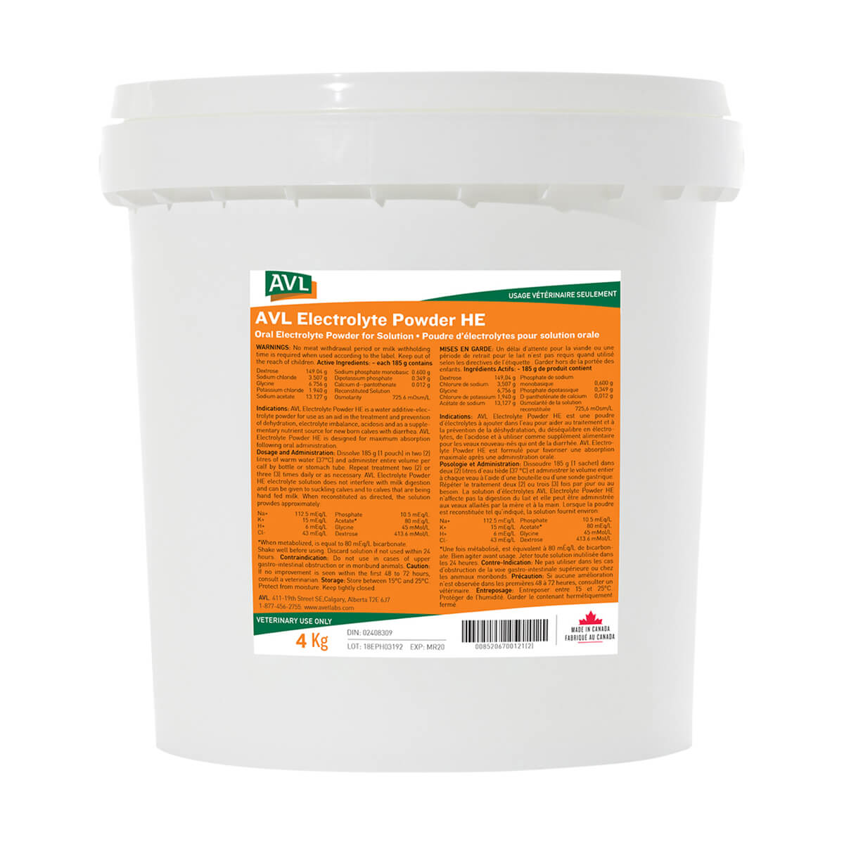 AVL Electrolyte Powder H.E. - 4 kg