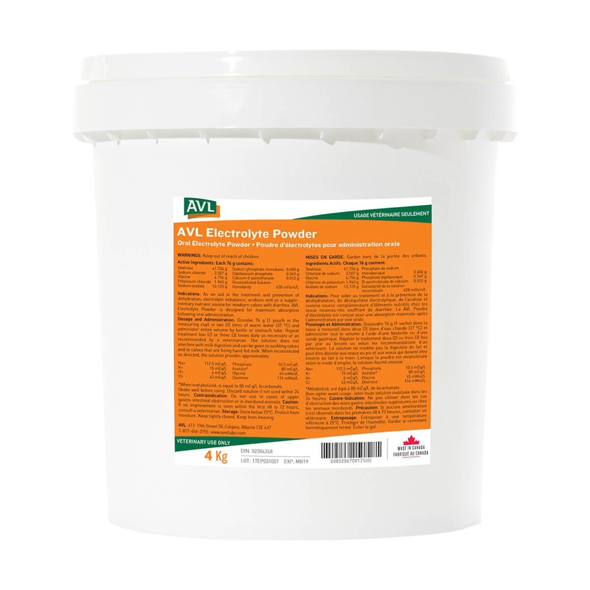 AVL Electrolyte Powder - 4 kg