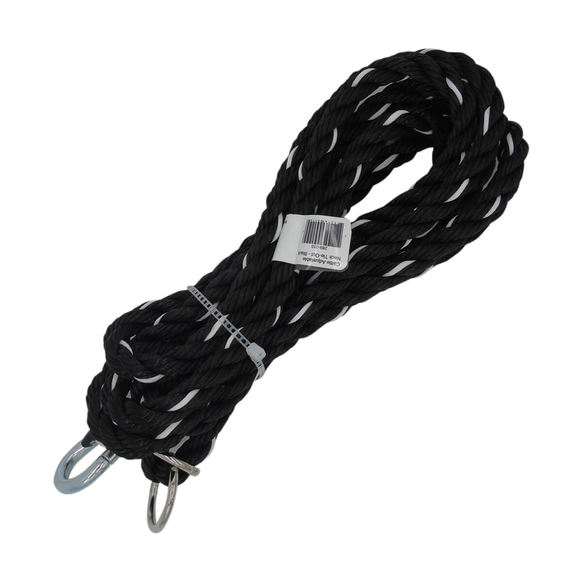 Adjustable Rope Halter Tie-Out - Black