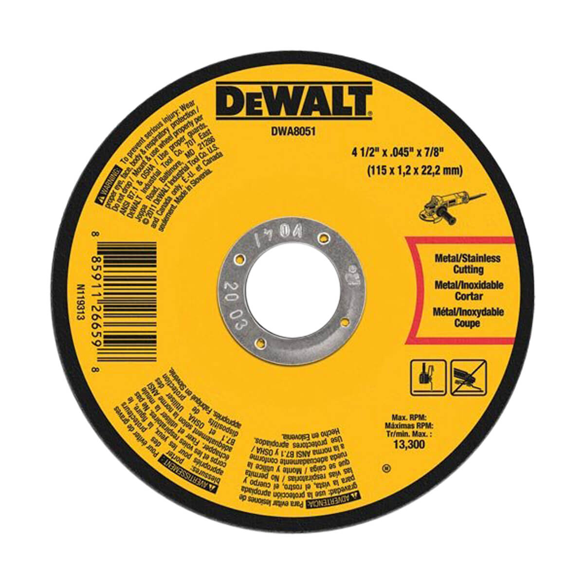 DEWALT Cut-off Wheel -  4.5-in