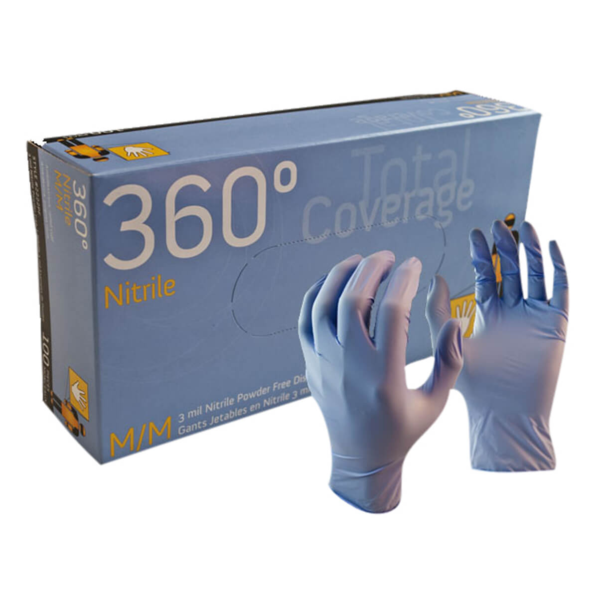 360° Total Coverage Gloves - 3 mil - 100 pack