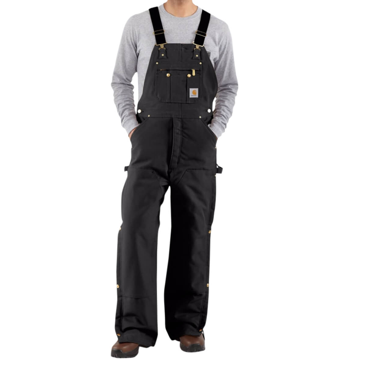 Carhartt Black Duck Zip-To-Thigh Bib Overall/Quilt Lined Carhartt Black Duck Zip-To-Thigh Bib Overall/Quilt Lined