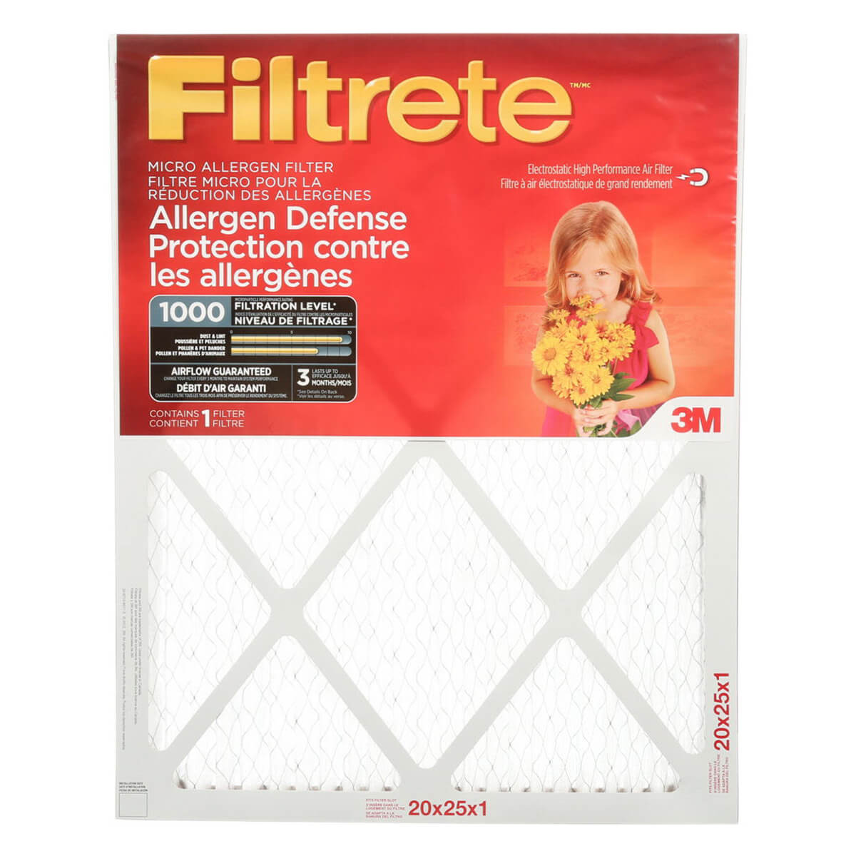 Filtrete™ Micro Allergen Defense Filters - 20-in x 25-in x 1-in