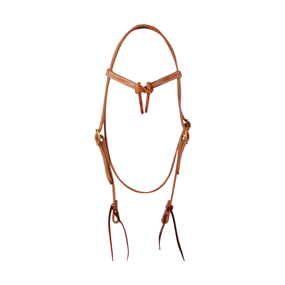 Futurity Headstall with Ties - Harness Leather Futurity Headstall with Ties - Harness Leather