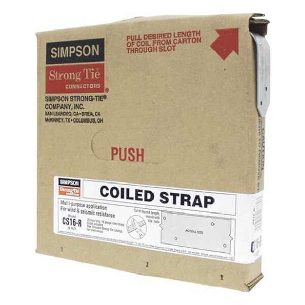 Simpson Strong Tie CS16 16 Gauge - Galvanized Steel Coiled Strap - 25-ft