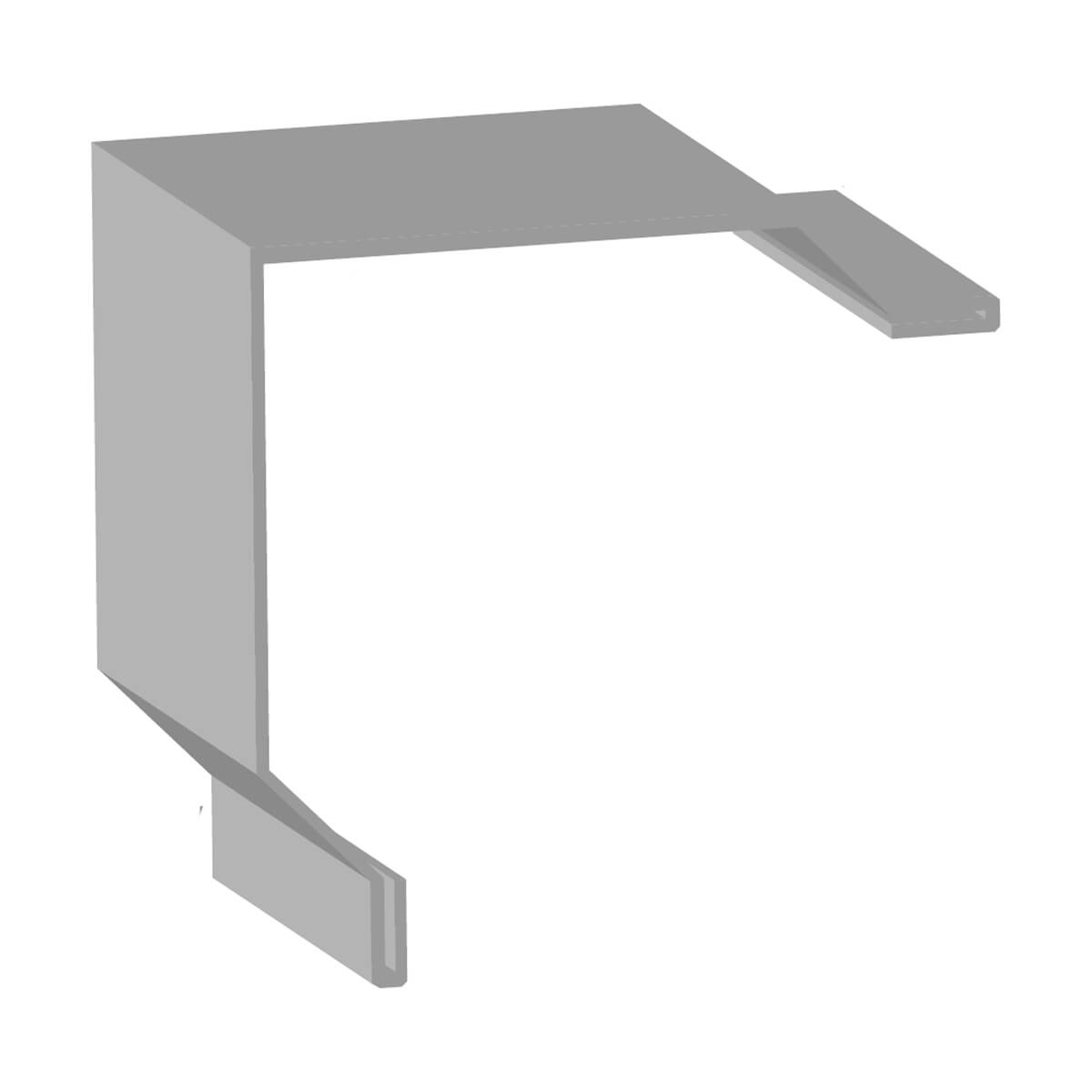 Metal Weather Shield Corner Cap - 29 GA - 10-ft - Galvalume