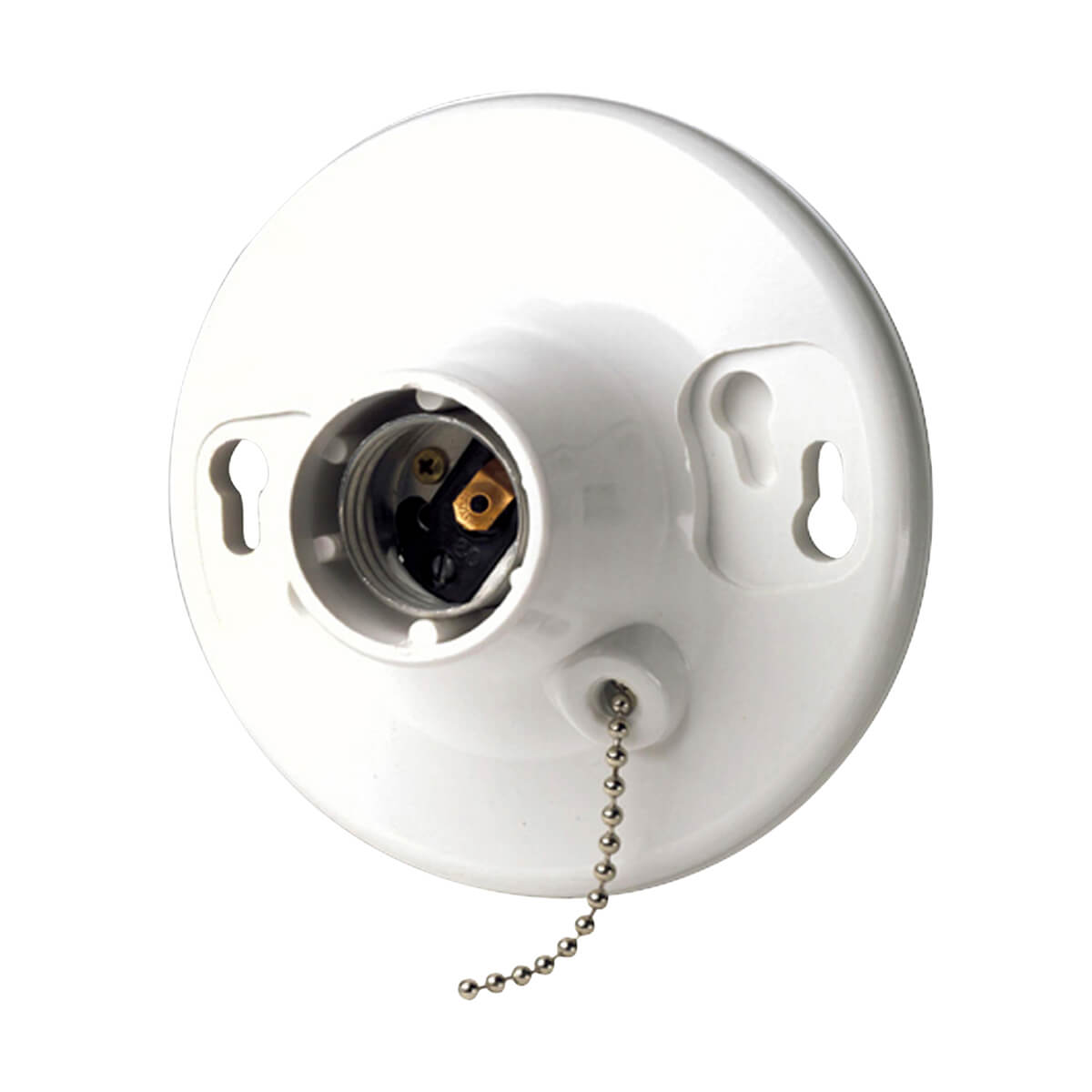 Leviton® Ceiling Lampholder with Pullchain - White