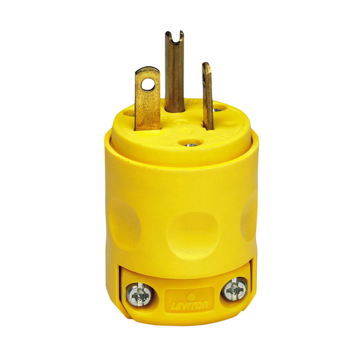 Leviton® 2-Pole - 3-Wire Grounding Plug - Yellow
