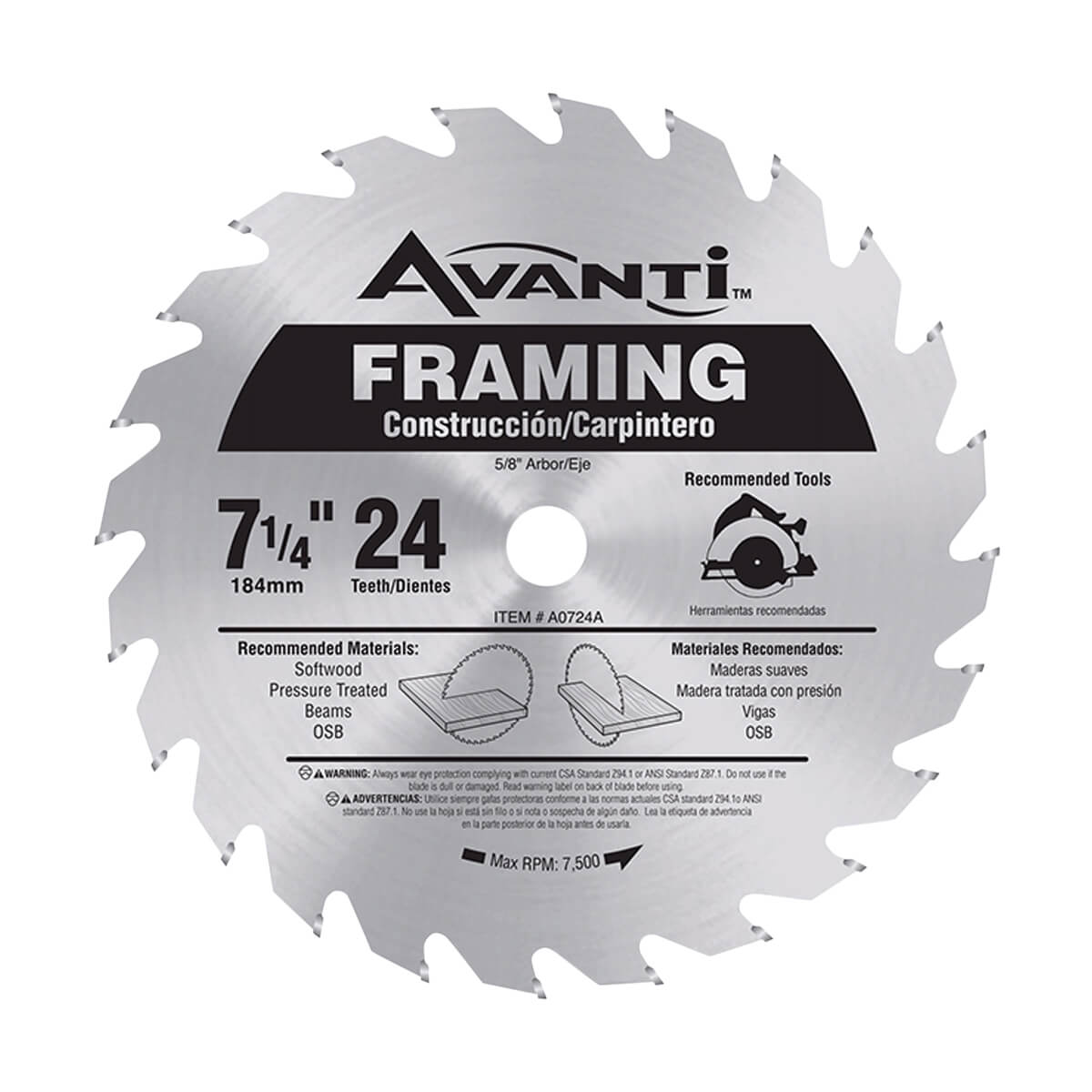 Avanti Framing Blade - 7-1/4-in