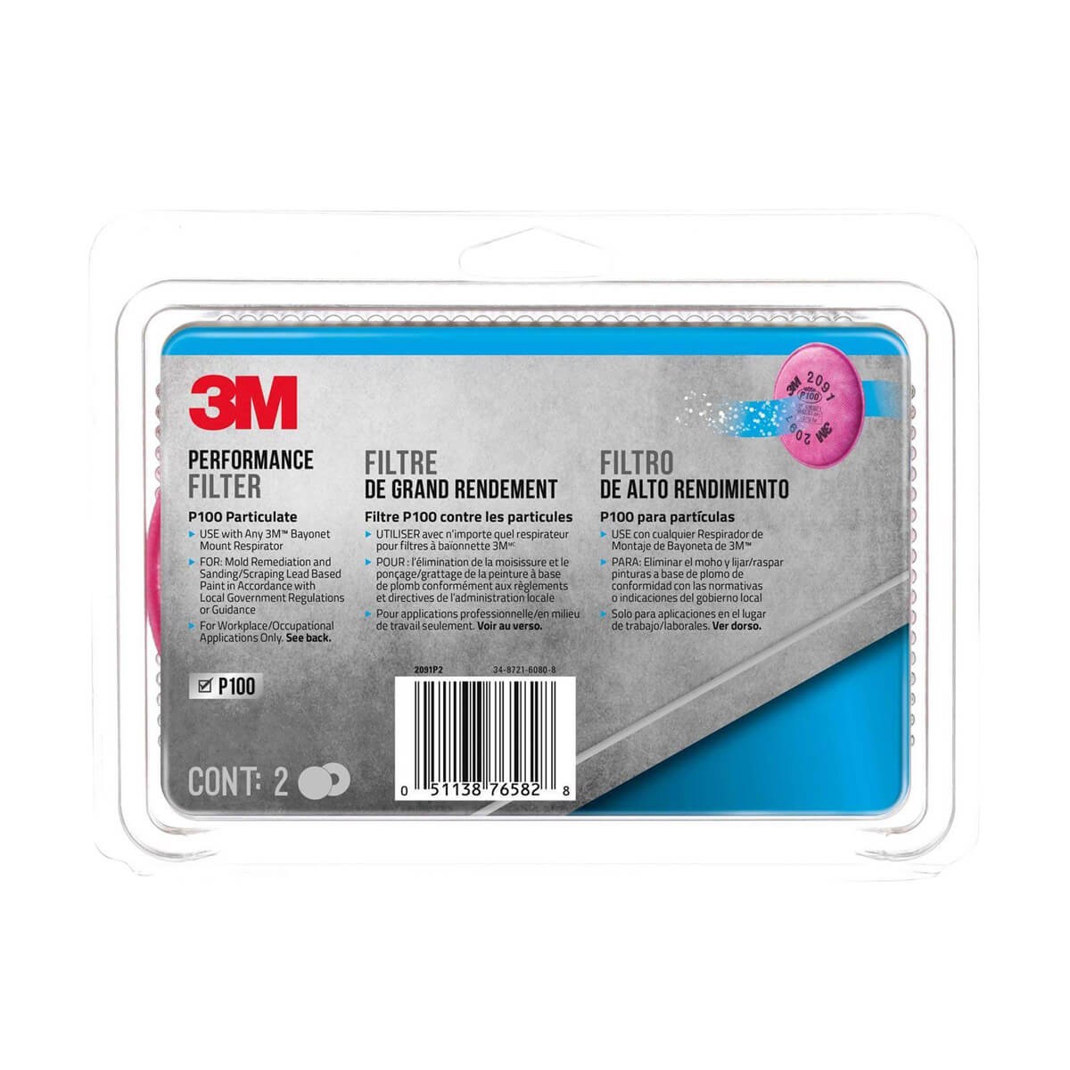 3M Performance Filter P100 - 2 pack