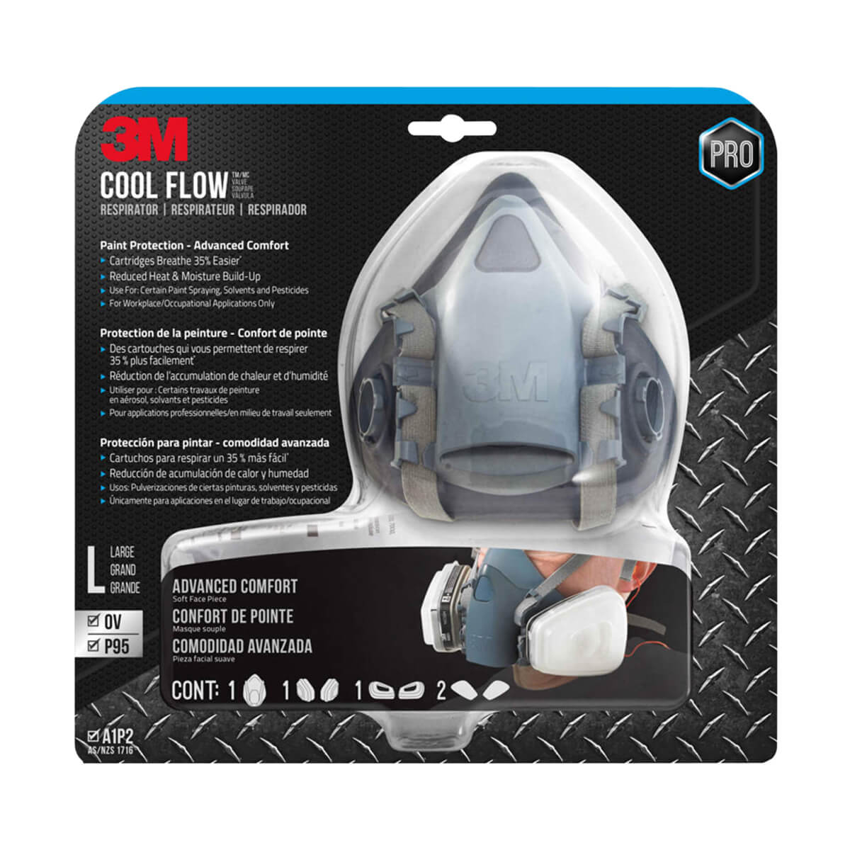 3M Cool Flow Professional Half Mask Respirator - L