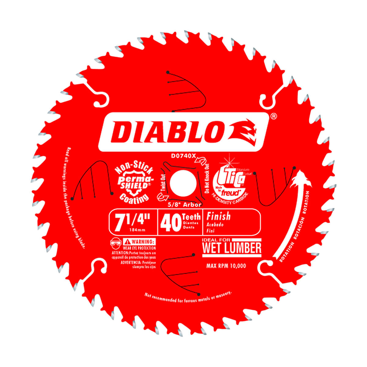 Diablo Finishing Blade - 7-1/4-in - 40 Tooth