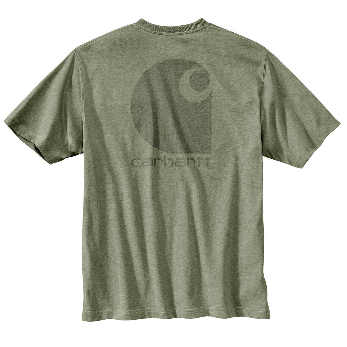 Green Carhartt Short Sleeve T-Shirt with Back Logo Green Carhartt Short Sleeve T-Shirt with Back Logo