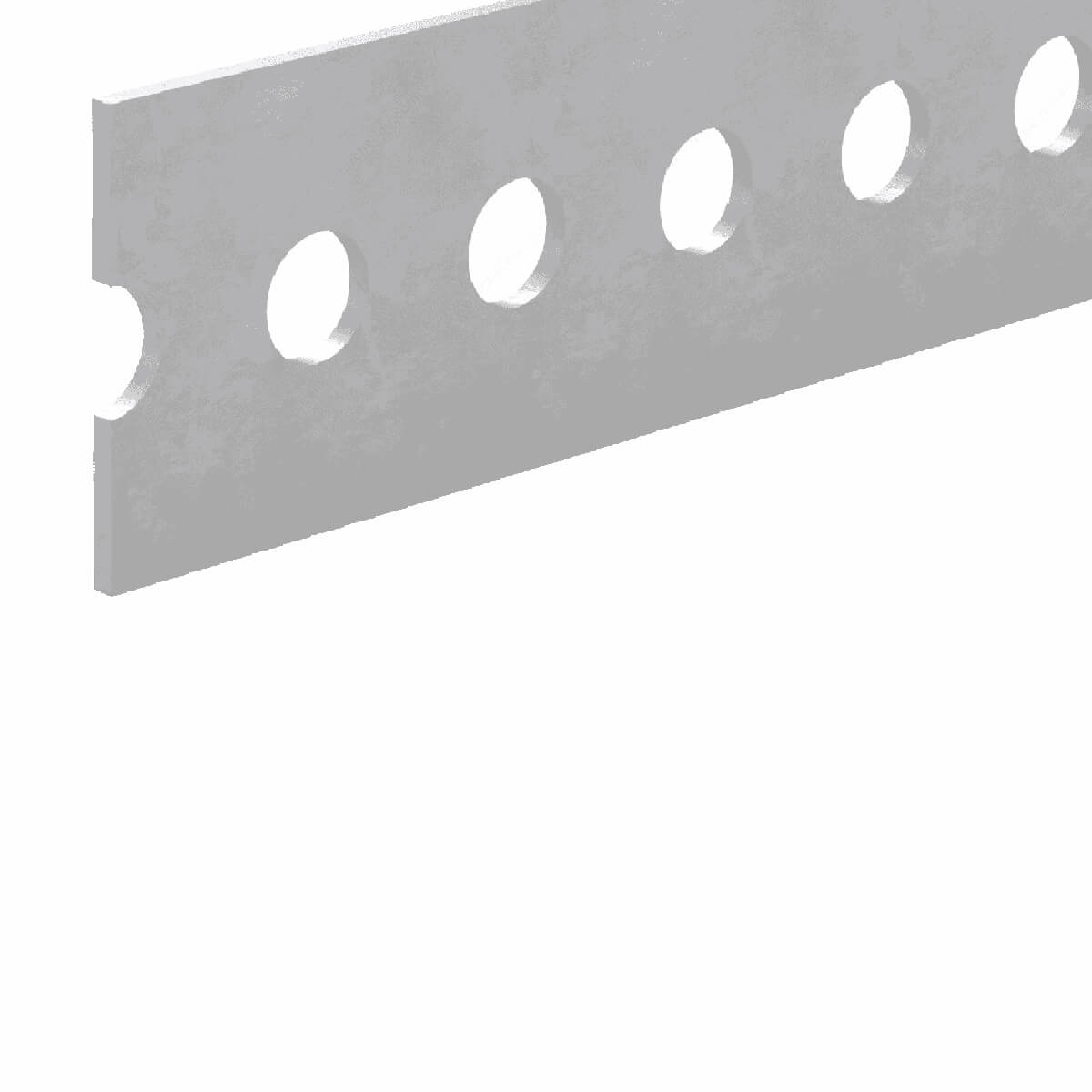 Perforated Flat Bar - Galvanized Steel - 1-3/8-in