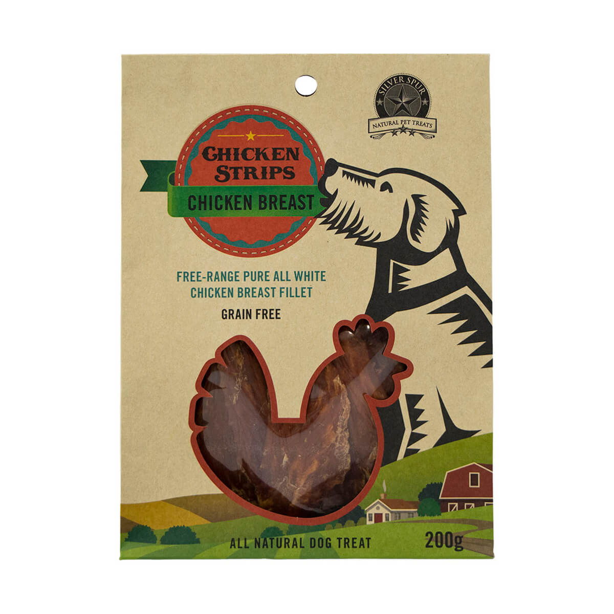 Silver Spur Soft Chicken Jerky Strips for Dogs - 200 g Silver Spur Soft Chicken Jerky Strips for Dogs - 200 g
