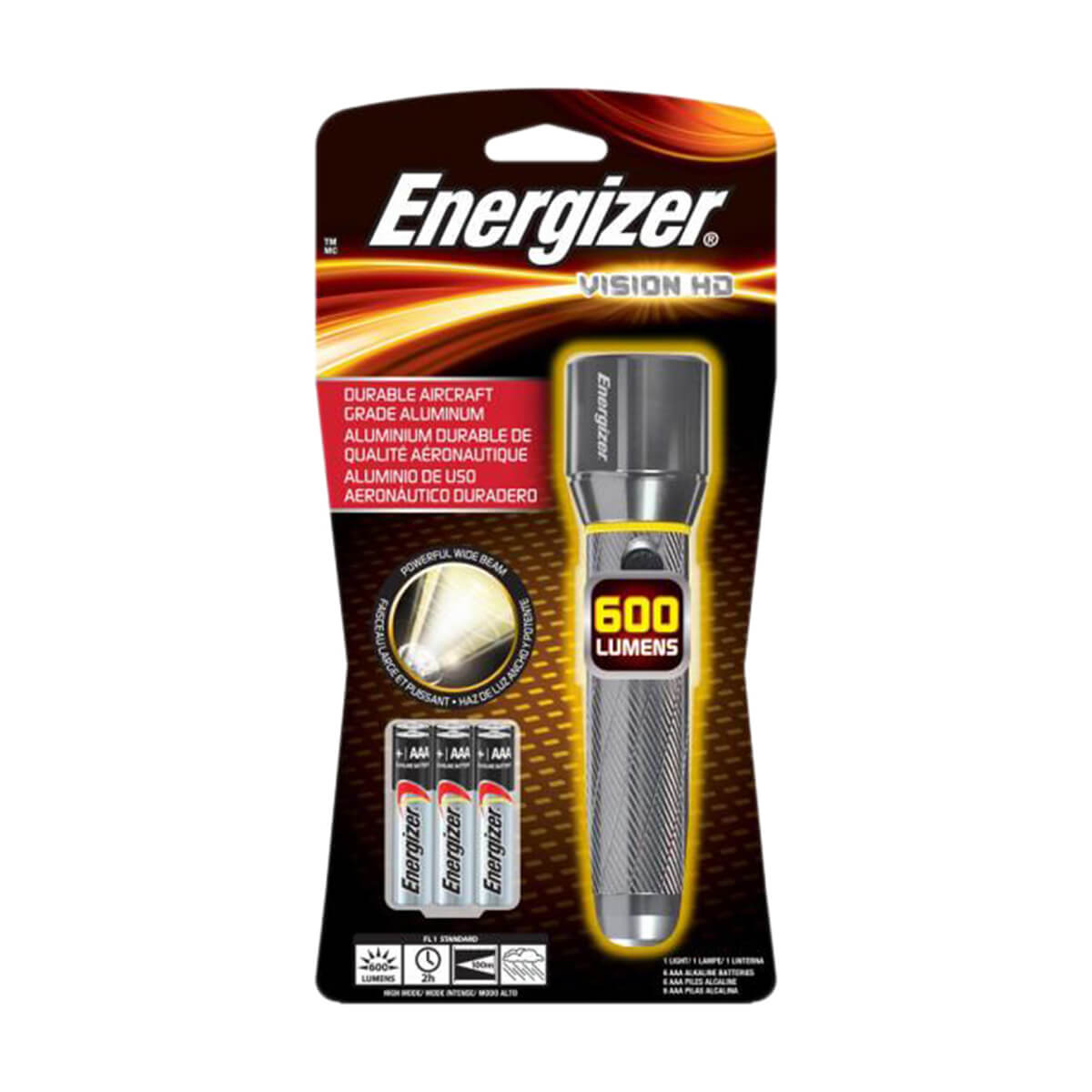 Energizer Flashlight Vision HD - 600 Lumens