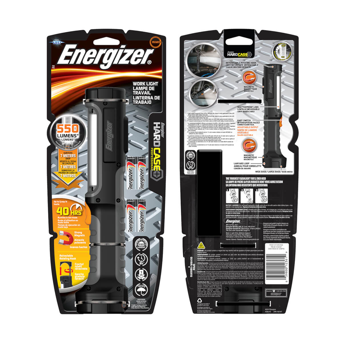Energizer Hard Case Professional Work Light - 550 Lumens