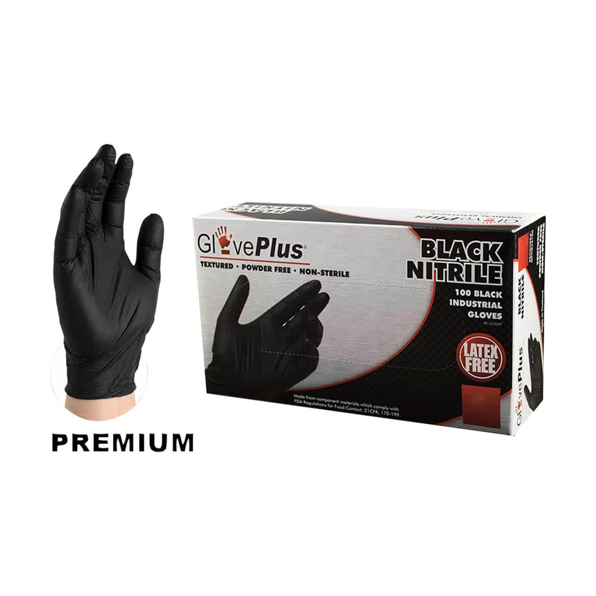 Gloves - Nitrile - Heavy Duty - M - 100 Pack