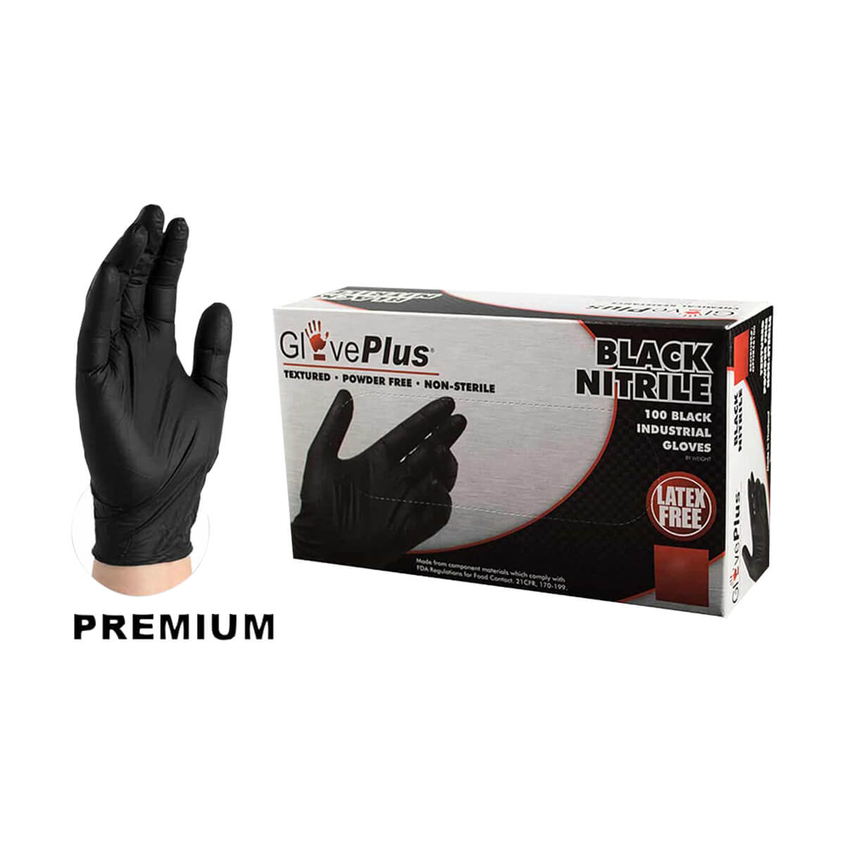 Gloves - Nitrile - Heavy Duty - L - 100 Pack