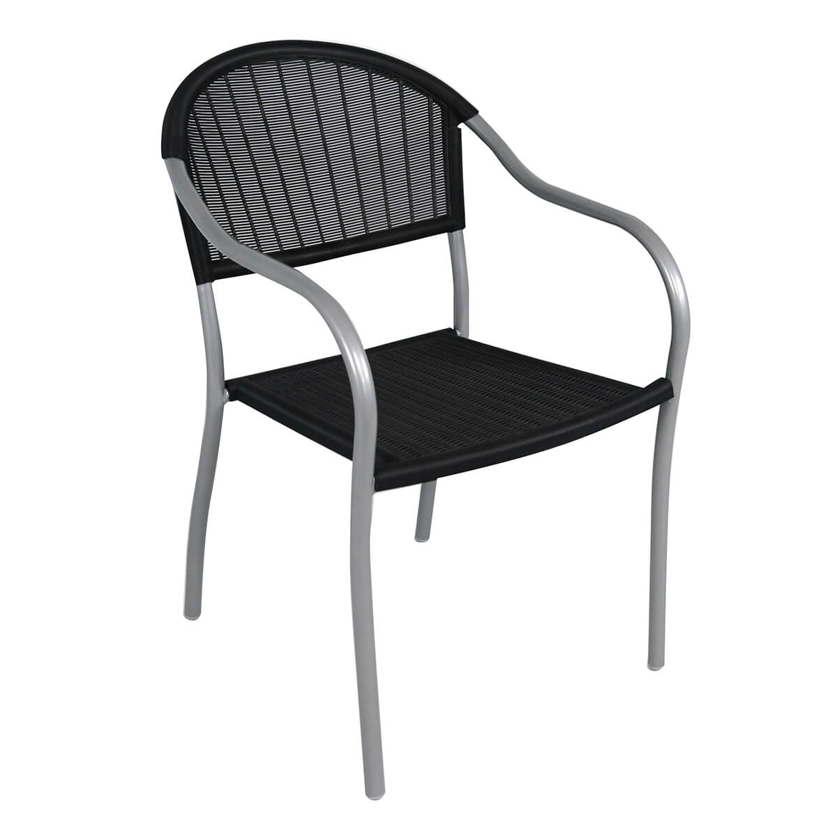 Patio Chair - Black and Silver Patio Chair - Black and Silver