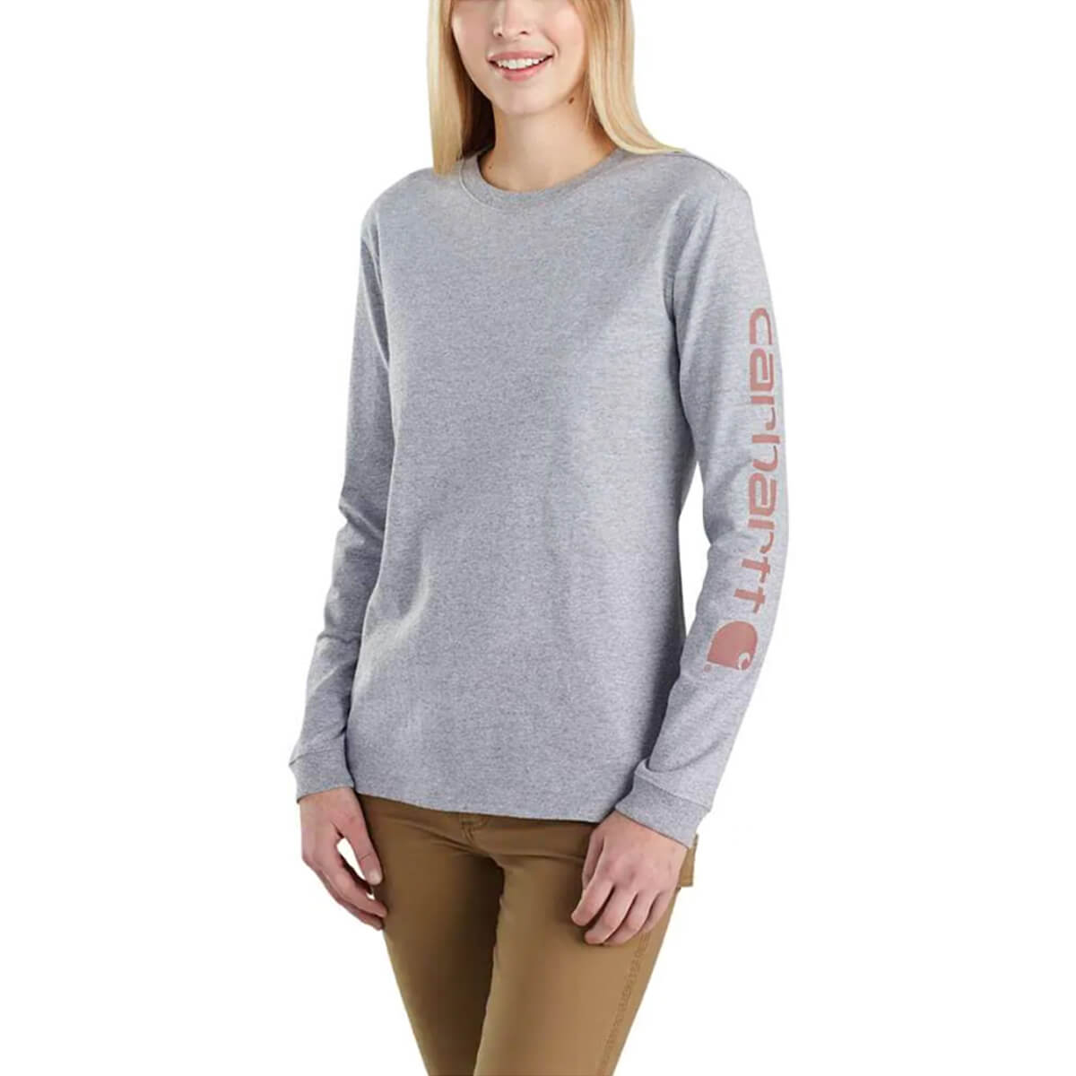 Ladies Loose Fit Heavyweight Long-Sleeve Graphic T-Shirt - FolkGray Ladies Loose Fit Heavyweight Long-Sleeve Graphic T-Shirt - FolkGray