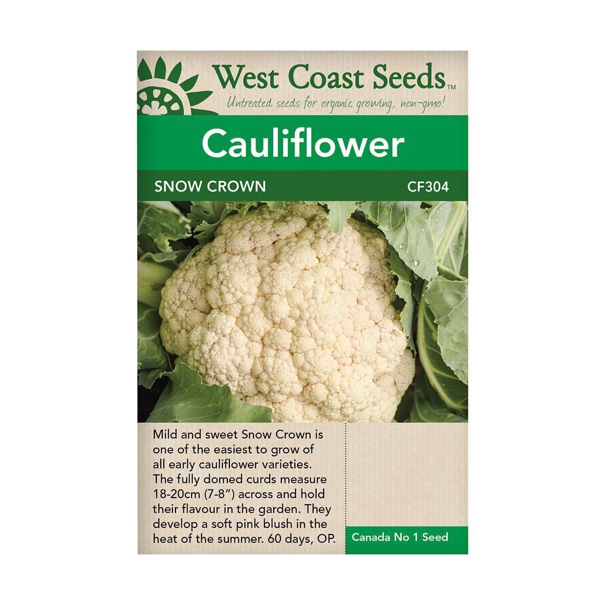 Snow Crown Cauliflower Seeds - approx. 26 seeds