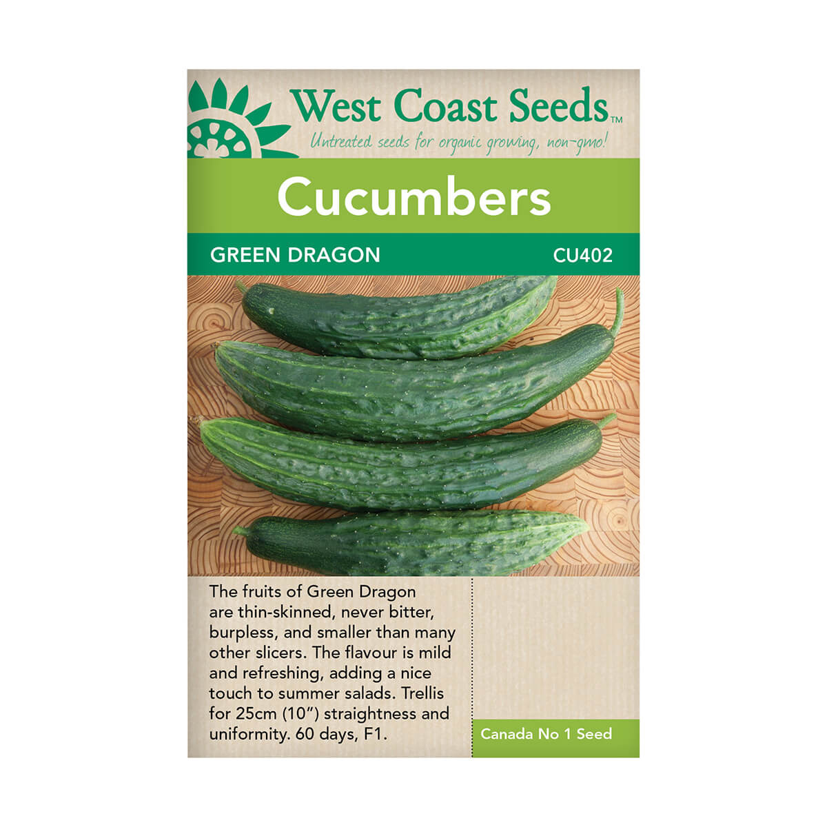 Green Dragon Cucumber Seeds - approx. 34 seeds
