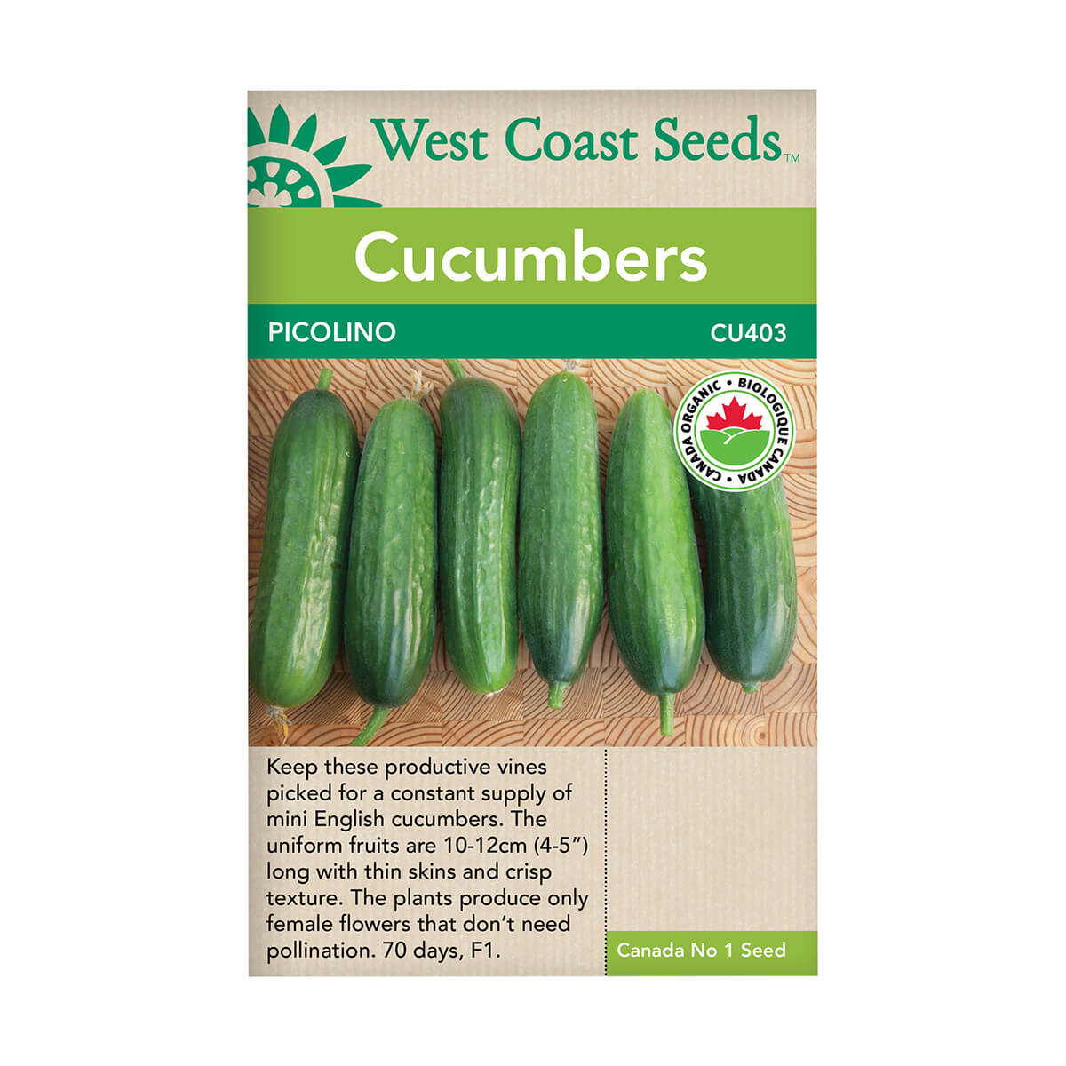 Picolino Organic Cucumber Seeds