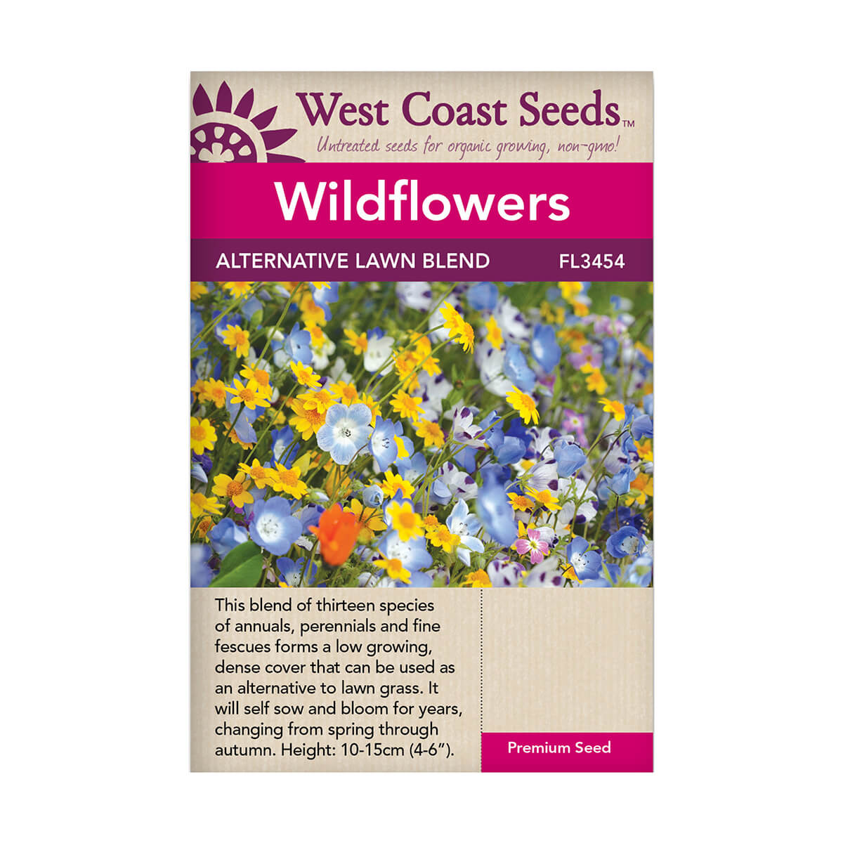 Alternative Lawn Mix Wildflower Seeds - covers approx. 43sq ft
