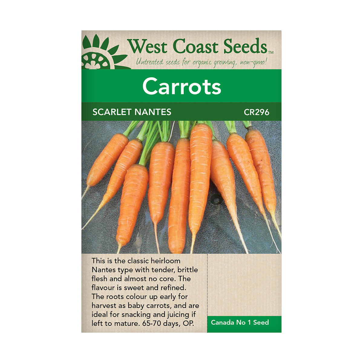 Scarlet Nantes Carrot Seeds - approx. 780 seeds