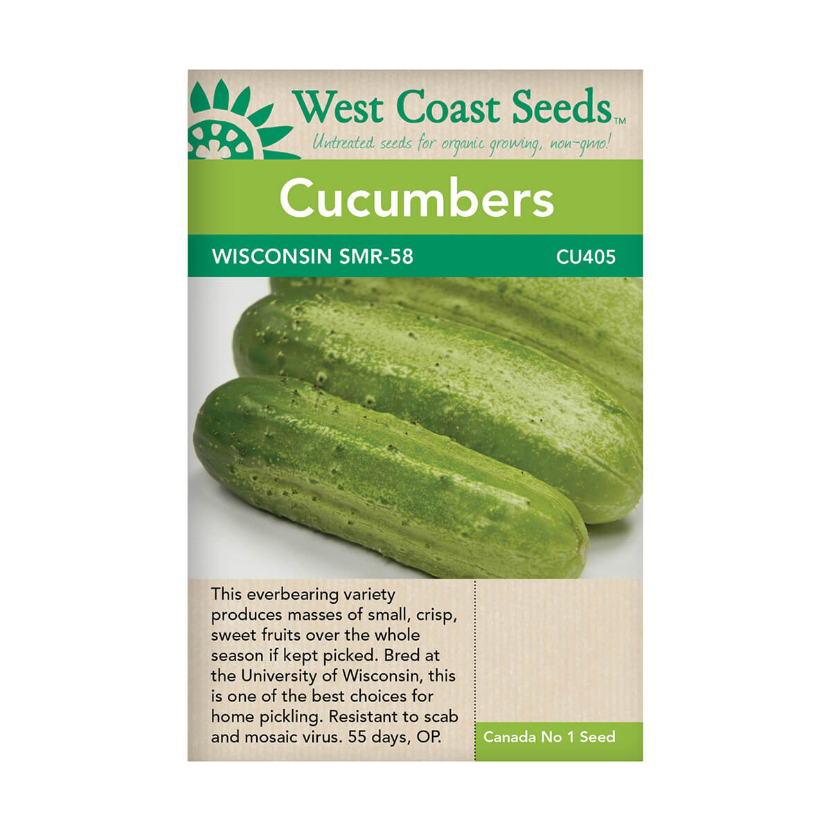 Wisconsin SMR-58 Cucumber Seeds - approx. 17 seeds
