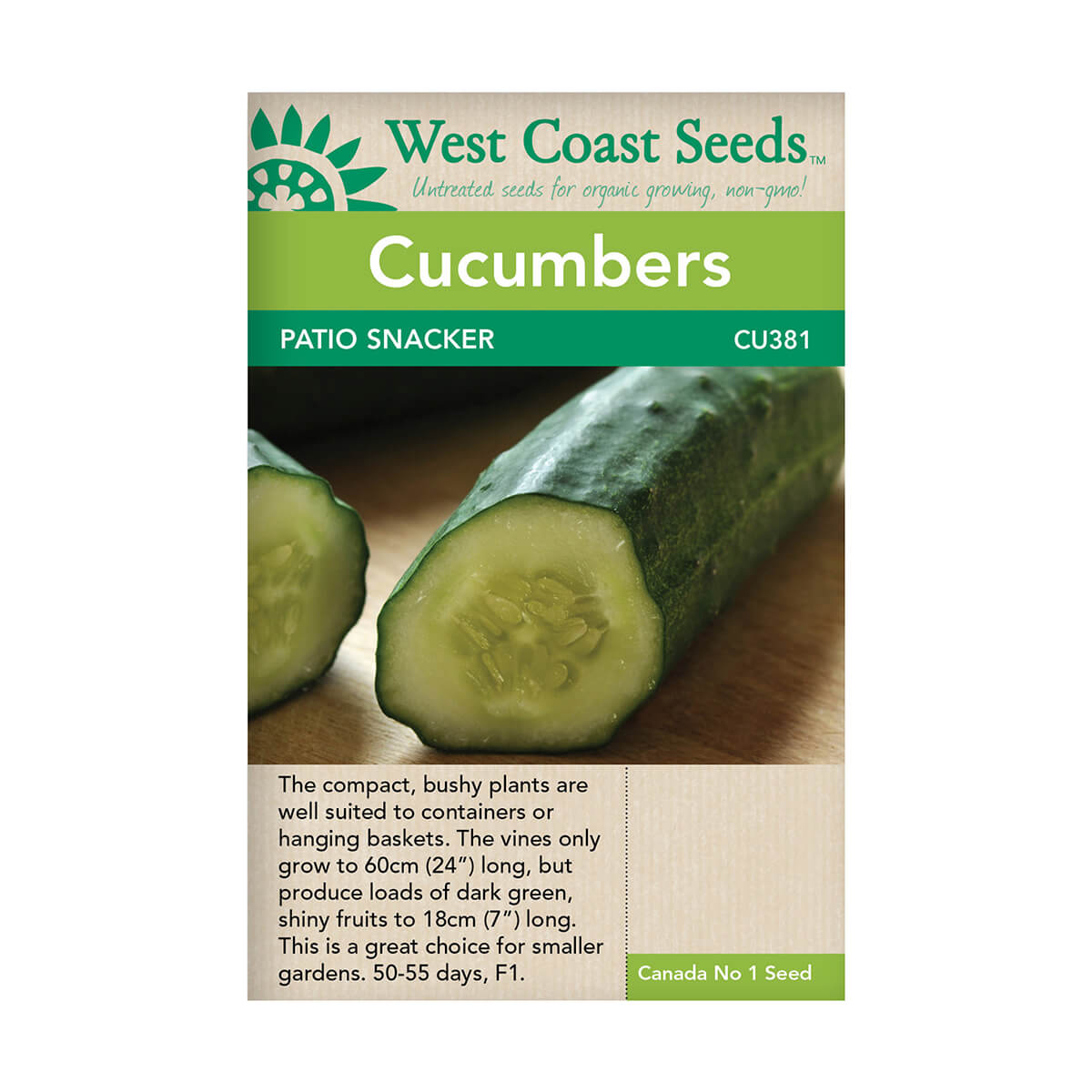Patio Snacker Cucumber Seeds - approx. 10 seeds